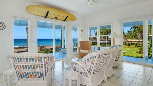 Interior - Home Of The Cherished Seacoast By Parrish Kauai- oceanfront & walk to Poipu Beac (Koloa)