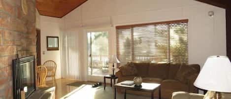 Smart TV, chimenea, Netflix y libros