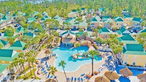 Exterior - Seaside Splendor: Condo Retreat & Lagoon Oasis Pool Adjacent to White Beaches (Pensacola)