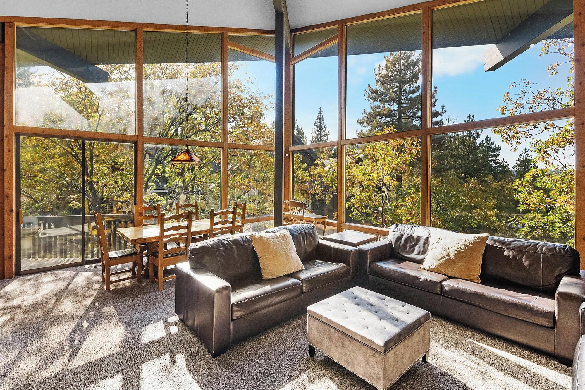 Flat-screen TV, fireplace