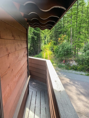 Property grounds. 2 story 3 bedroom Ski condo on Hailey’s run at Whitefish Mountain Resort.