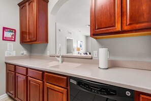 Everything needed for dining in, whenever you choose. - Premium 3BR condo Resort Perks near Epic Universe (Orlando)
