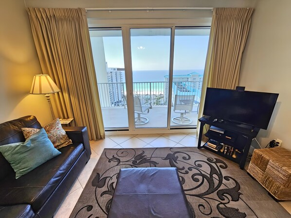 TV, DVD player - Ariel Dunes 1708 | Gulf Views + Pool | Best Value at Seascape Resort | Walk to Beach (Miramar Beach)