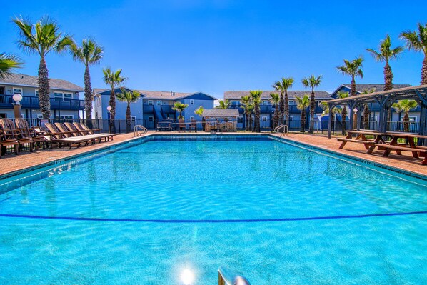 Pool - Beautiful gulf views from this Sea Isle Village condo! (Port Aransas)