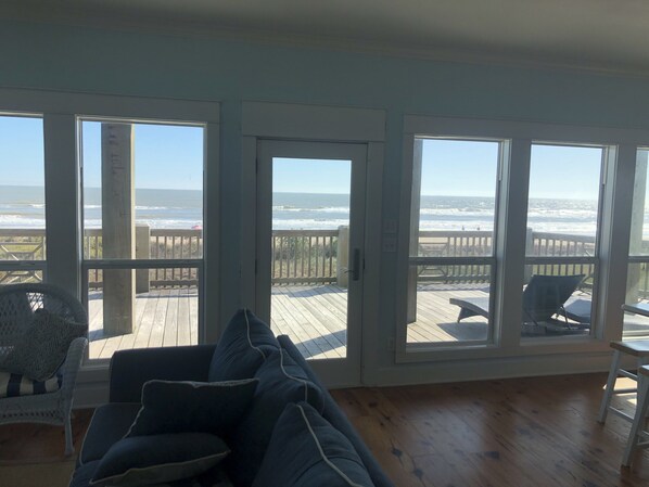 Interior - 2 Story Upscale Beachfront House With unobstructed Beach Views from every room. (Crystal Beach)