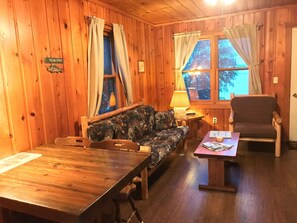 Living area - Lakefront Cabin #2 The Bluegill (Presque Isle)