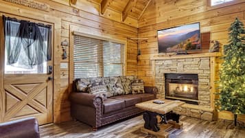 TV, fireplace, DVD player