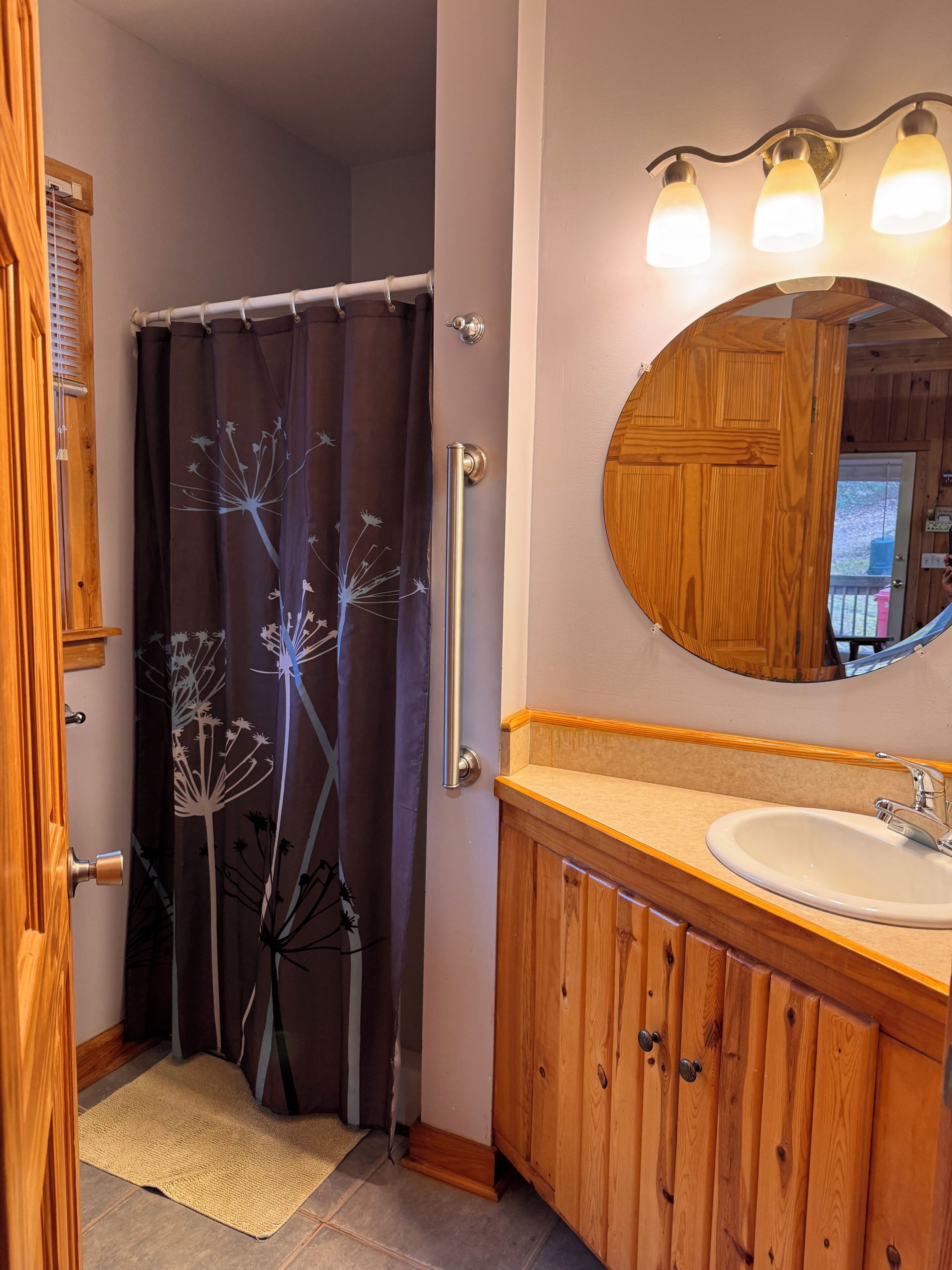 Douche, serviettes fournies