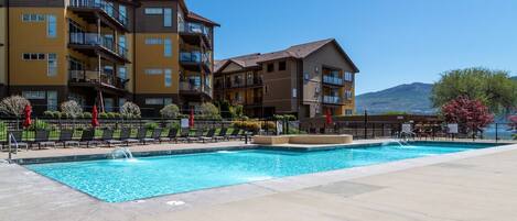 Outdoor pool, a heated pool