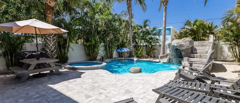 A heated pool