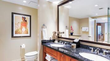 Free toiletries, hair dryer