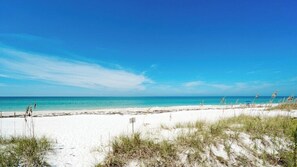 Beach nearby, sun-loungers