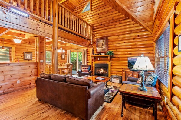 TV, fireplace, DVD player