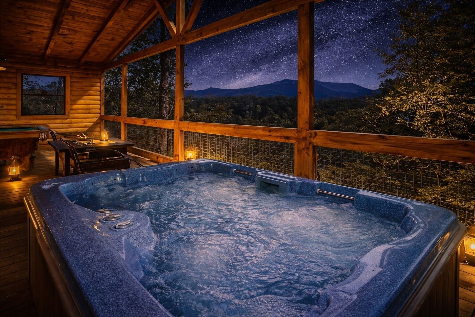 Tina de hidromasaje al aire libre