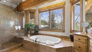 Bathtub, hair dryer, shampoo