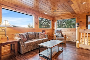 Smart TV, fireplace, DVD player