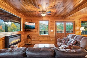 TV, fireplace, DVD player