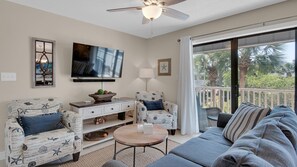 Smart TV, DVD player, books