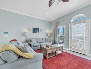 Smart TV - 🌊50ft to Beach~Balcony w/ Gulf Views~Rest-A-While 201 (Panama City Beach)