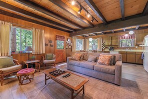 テレビ、暖炉、DVD プレーヤー、ステレオ