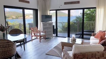 TV, DVD player, stereo