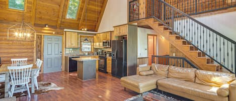 TV, fireplace, video games, DVD player