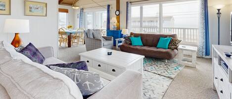 TV, DVD player, books