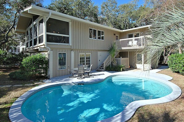 A heated pool