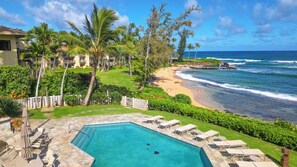 Pool - Spacious 2BR | Saltwater Pool | Walk to Restaurants | No Fees (Kapaa)