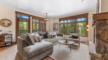 TV, fireplace, DVD player