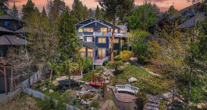 The Great Gatsbear Cabin by Destination Big Bear : 5 Star! High End! Dock! Theater! Hot Tub! Lake! Gourmet Kitchen! BBQ! Lux!