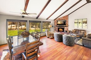 TV, fireplace, DVD player