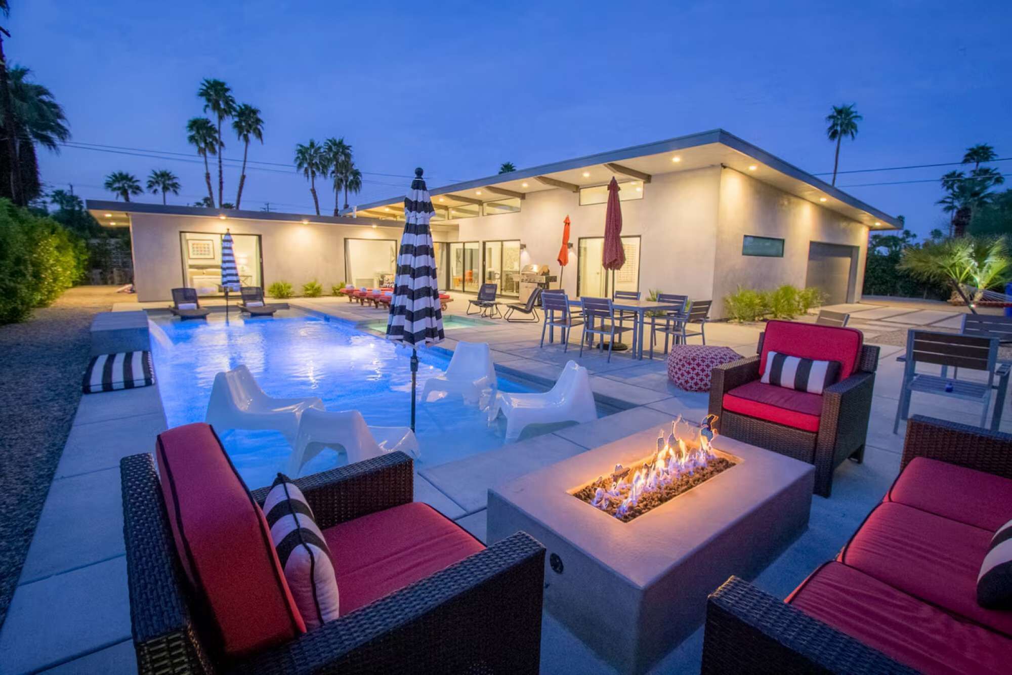 A heated pool