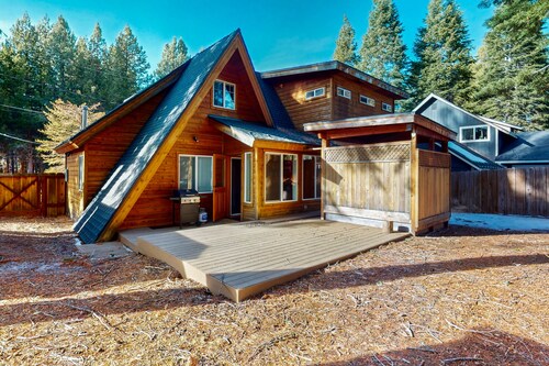 Tranquil Family-Friendly A-Frame Cabin with Big Backyard, Deck, & Gas Grill