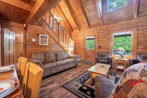 Smart TV, chimenea, videojuegos