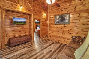 TV, fireplace, DVD player