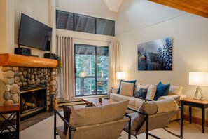 TV, fireplace - 3BR | Foxglove | Wood Burning Fireplace | Mudroom | Near Gondola | Parking (Whistler)