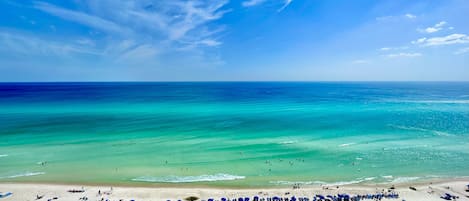 On the beach, beach towels