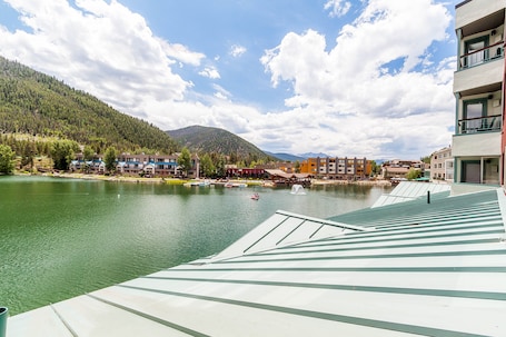 Property grounds. Lakeside Condo w/ Mountain & Lake Views, Steps to Shops, Dining & Activities!