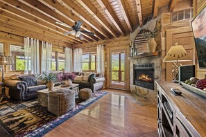 TV, fireplace, DVD player, table football