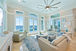 Smart TV, music library, video library - THE FRONT ROW: Gorgeous Gulf Front Home with New Pool & Spa, Elevator and Amazing Views! (Miramar Beach)