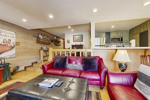 TV, fireplace, DVD player, ping pong