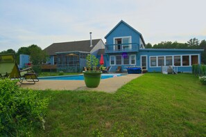 Outdoor pool, a heated pool - Private Family Heated Pool Home near Kennebunkport (Kennebunk)