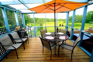 Outdoor dining - Private Family Heated Pool Home near Kennebunkport (Kennebunk)