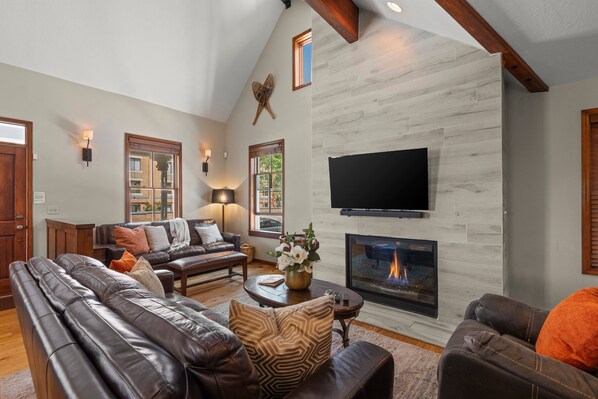 TV, fireplace, stereo