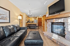 TV, fireplace, DVD player