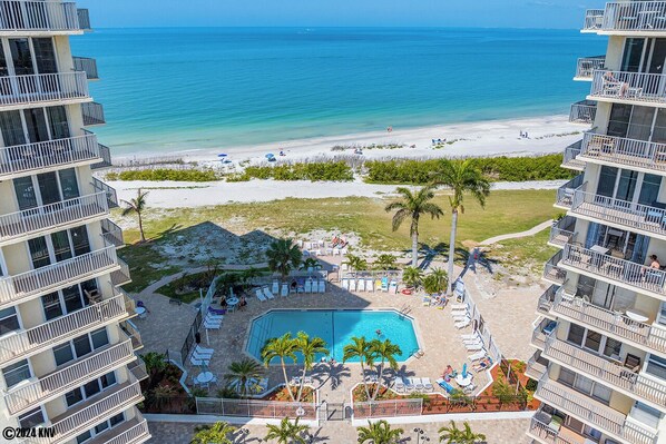 A heated pool - Estero Beach & Tennis Club Beachfront Condo!  Island Fun At A Bargain Price!!!! (Fort Myers Beach)
