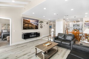 LED TV, fireplace