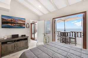 2 bedrooms, memory-foam beds, iron/ironing board, travel cot