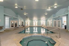 Indoor pool, a heated pool